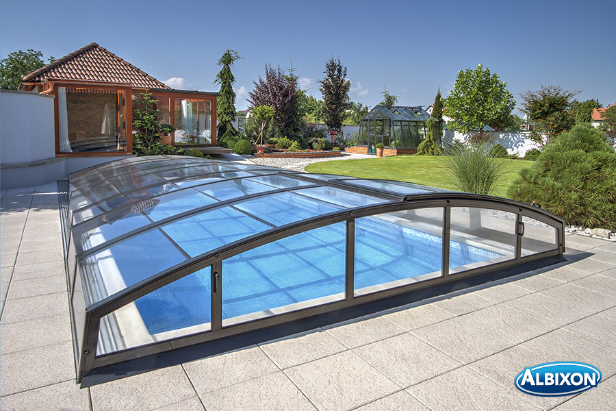 Poolüberdachung Albixon Casablanca Infinity B DB 703 Anthrazit Schwimmbadüberdachung kostenloser Versand – Bild 5