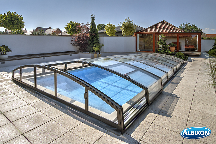 Poolüberdachung Albixon Casablanca Infinity B DB 703 Anthrazit Schwimmbadüberdachung kostenloser Versand – Bild 6