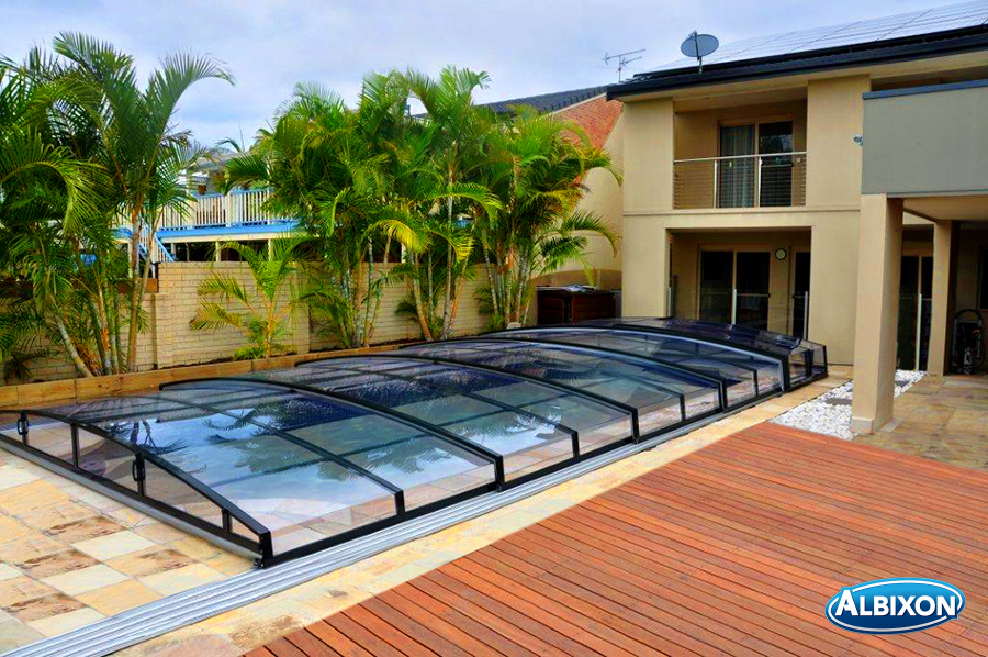 Poolüberdachung Albixon Casablanca Infinity B DB 703 Anthrazit Schwimmbadüberdachung kostenloser Versand – Bild 8