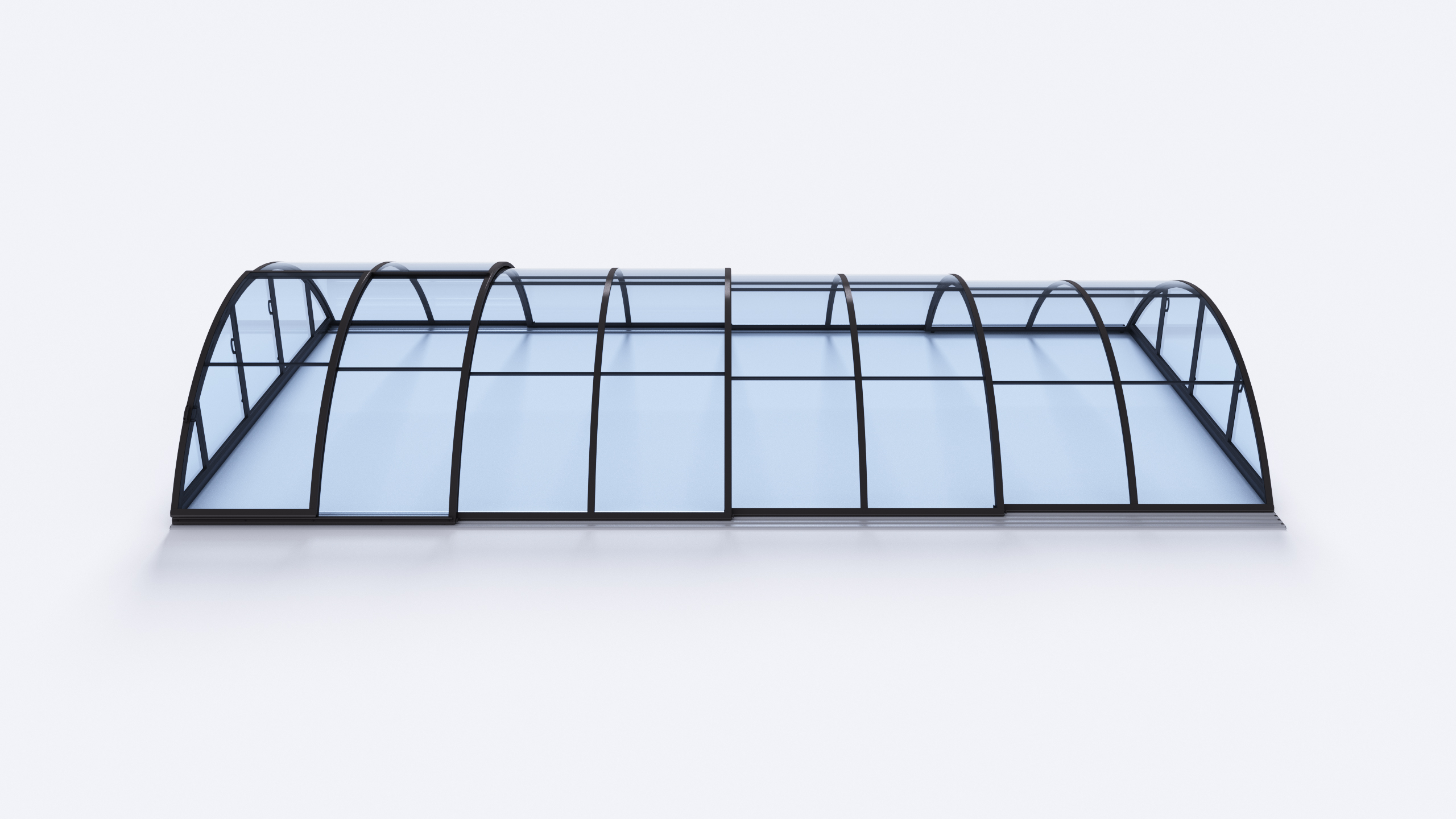 Poolüberdachung Albixon Klasik B Clear 4mm Anthrazit Schwimmbadüberdachung kostenloser Versand – Bild 8