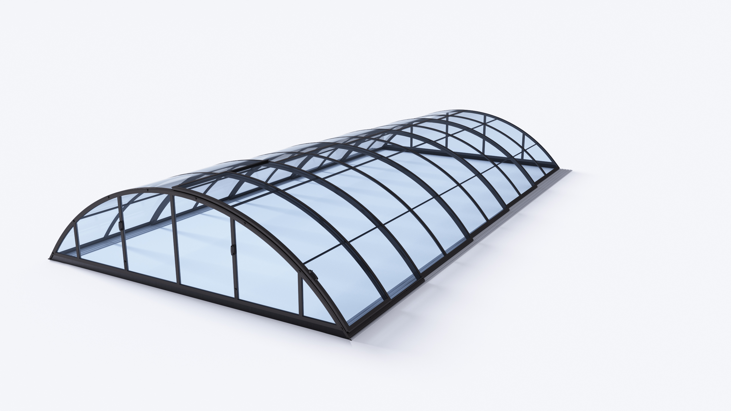 Poolüberdachung Albixon Klasik C Clear 4mm Anthrazit Schwimmbadüberdachungkostenloser Versand – Bild 7
