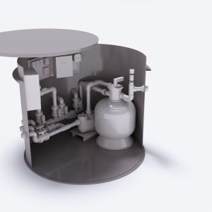 Technologischer Schacht Economic V03 Deckel grau